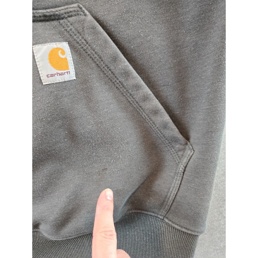 Carhartt‎ Rain Defender Hoodie Sweatshirt Mens M Gray Western Loose Fit 100615 - Picture 6 of 11